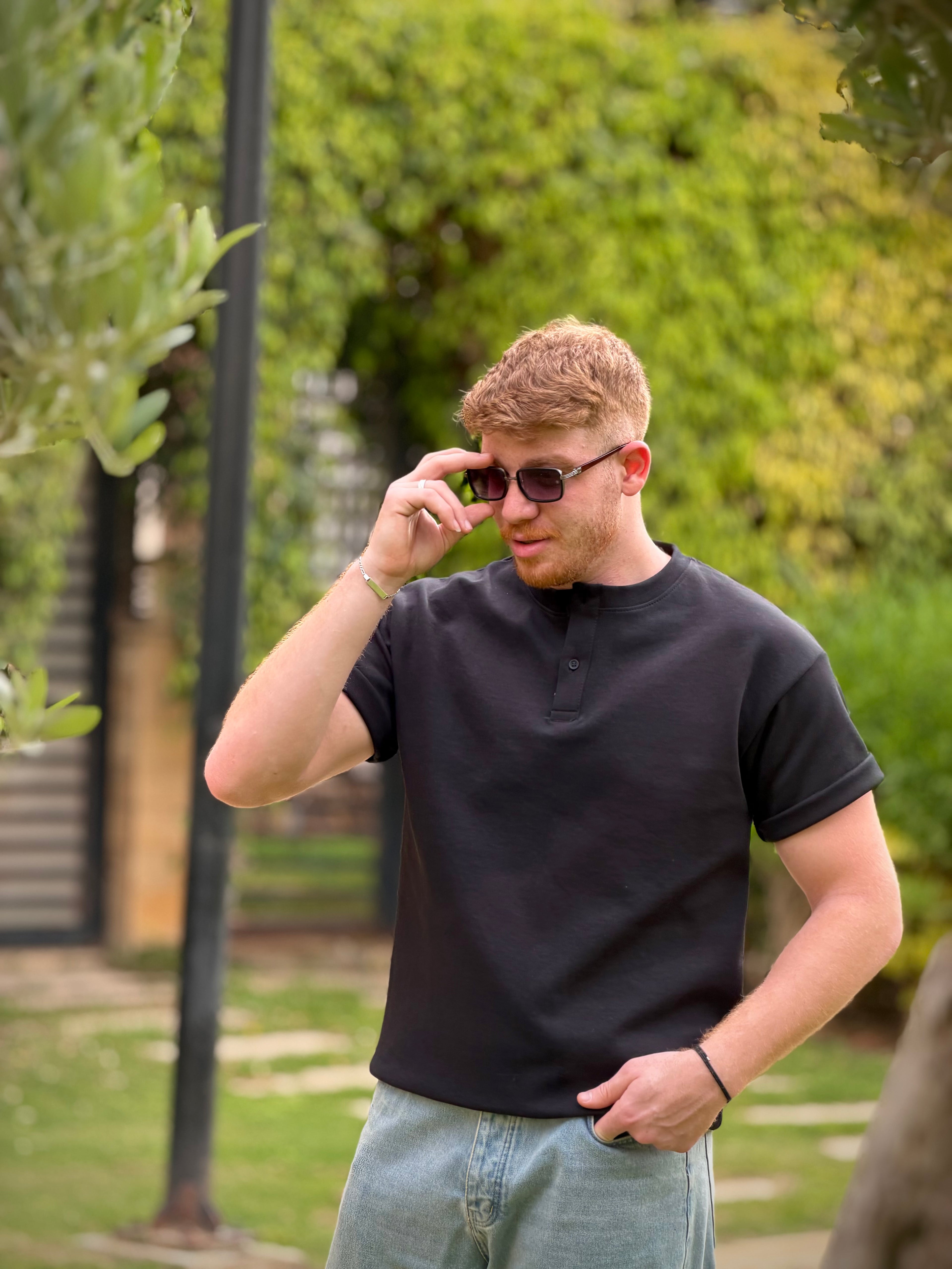 Short Sleeve Henley