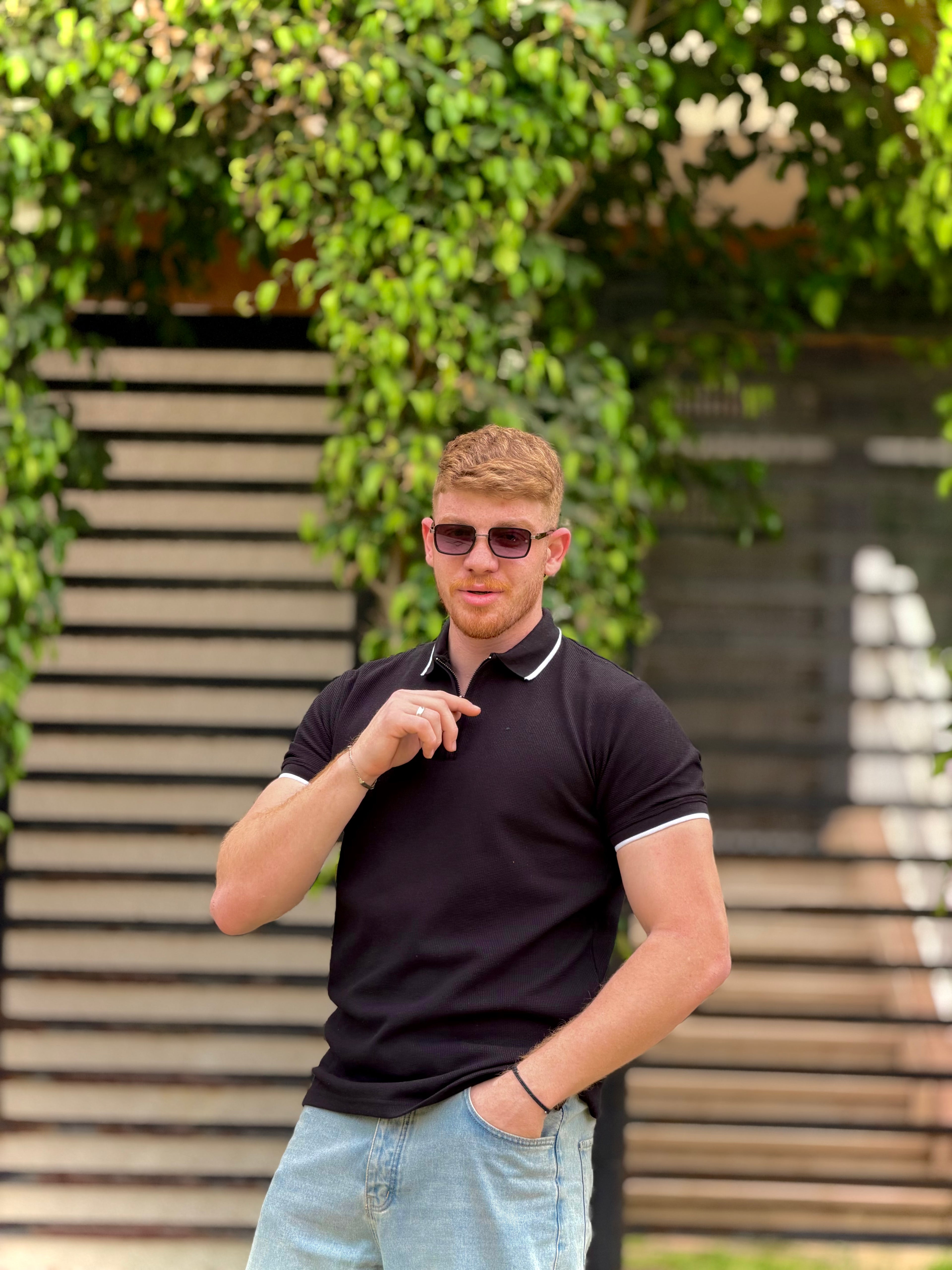 Zipper Polo Shirt